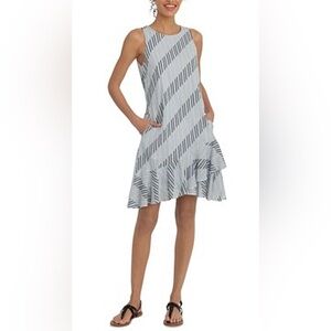 Wisp Sleeveless Dress Blue Black White 4